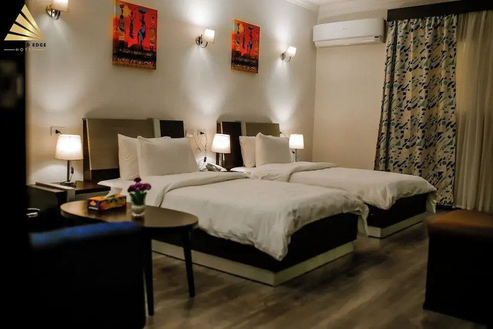 Двухместный номер Deluxe с видом на пирамиды 2 отдельные кровати в Pyramid Edge Hotel & Exclusive Pyramids View Rooftop
