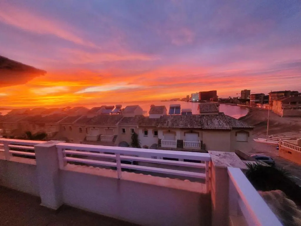 2 bedrooms appartement at San Javier 50 m away from the beach with sea view shared pool and furnished terrace