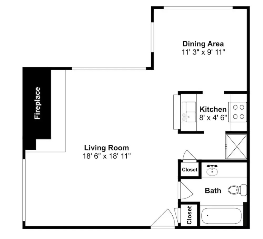 Double Studio with balcony and with mountain view (full double bed)