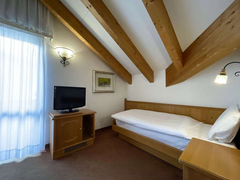 Standard Single room with balcony and with mountain view (single bed)