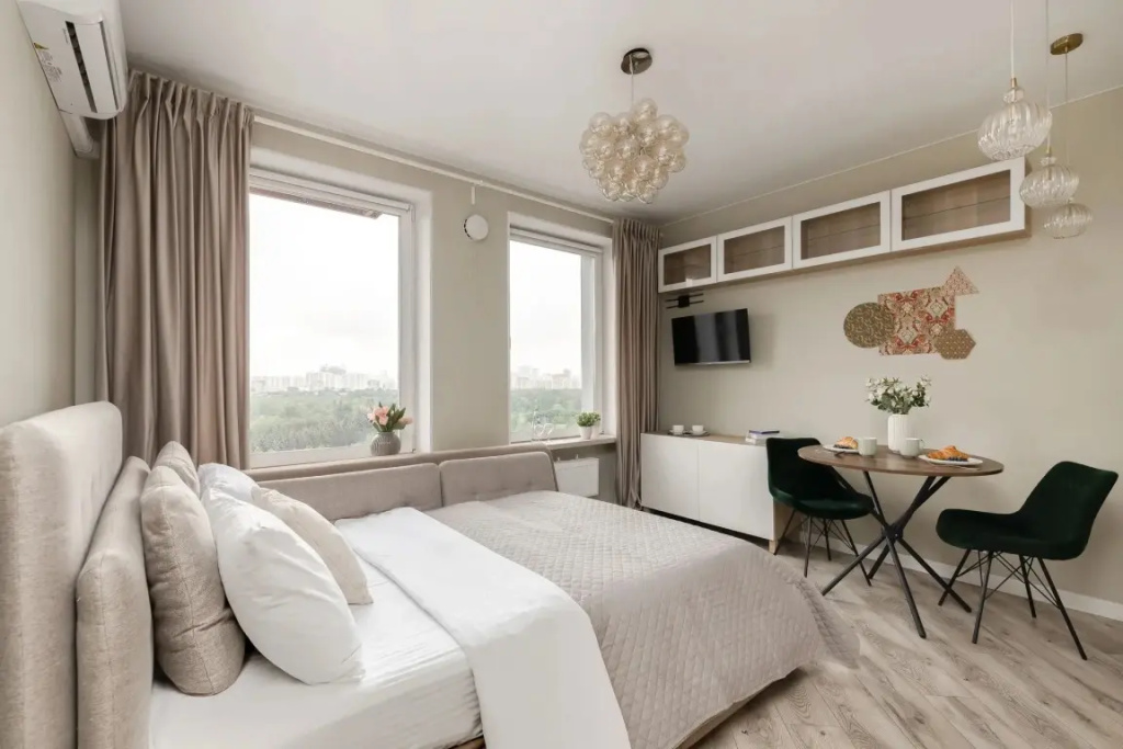 Апартаменты SMART LOFTS | Veranda на 13 этаже с видом на Останкинскую башню рядом с метро — фото
