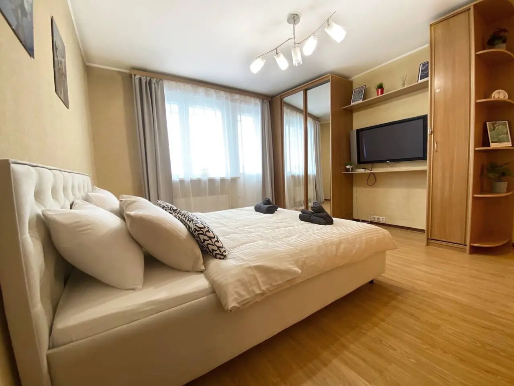 Квартира Top Rooms: Однокомнатная у метро Дубровка — фото