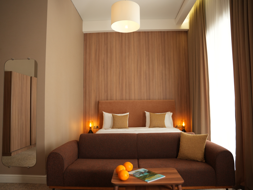 Двухместный номер Superior с балконом и с красивым видом из окна двуспальная кровать в Ashamta Hotel&SPA Afon