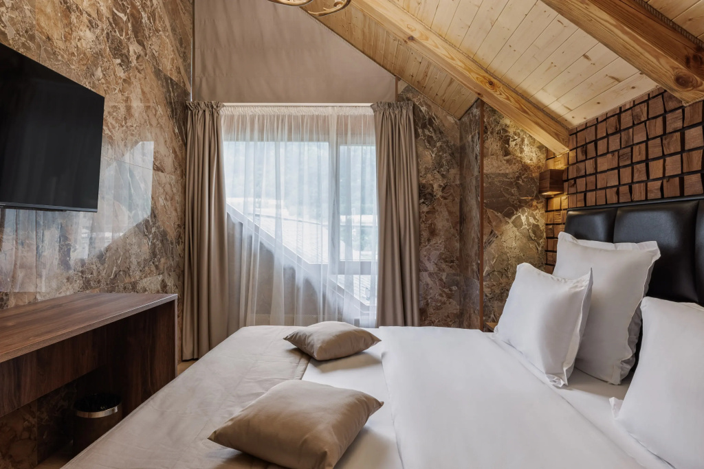 Stellar Collection Chalet Krasnaya Polyana Room Type - Double Apartment with mountain view full double bed