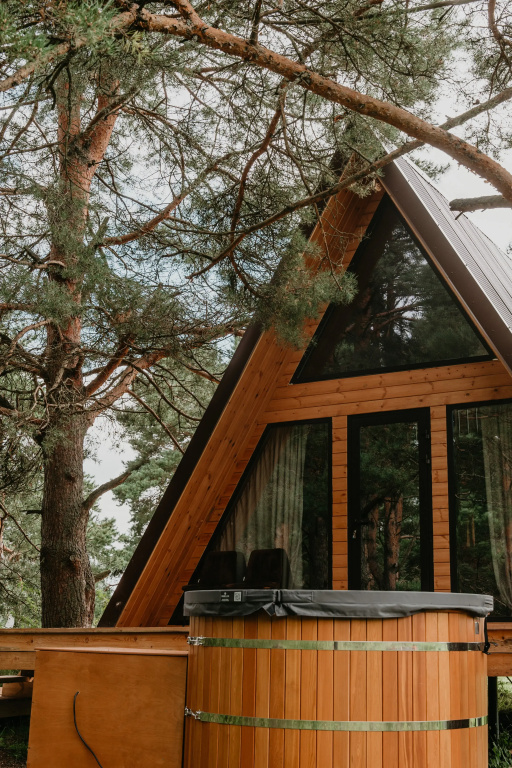 Font A-Frame Lux with Volga river view