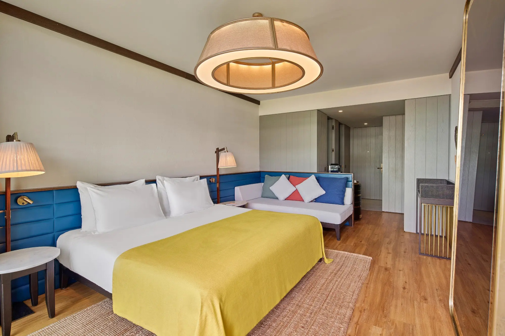 Standard Main Building Double room with side sea view (full double bed)