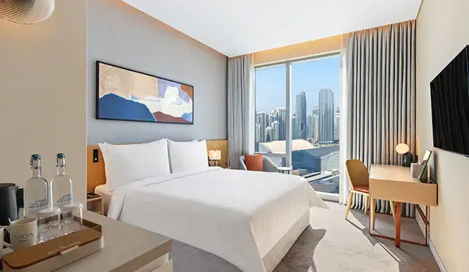 Deluxe Double room with Burj Khalifa view (full double bed)