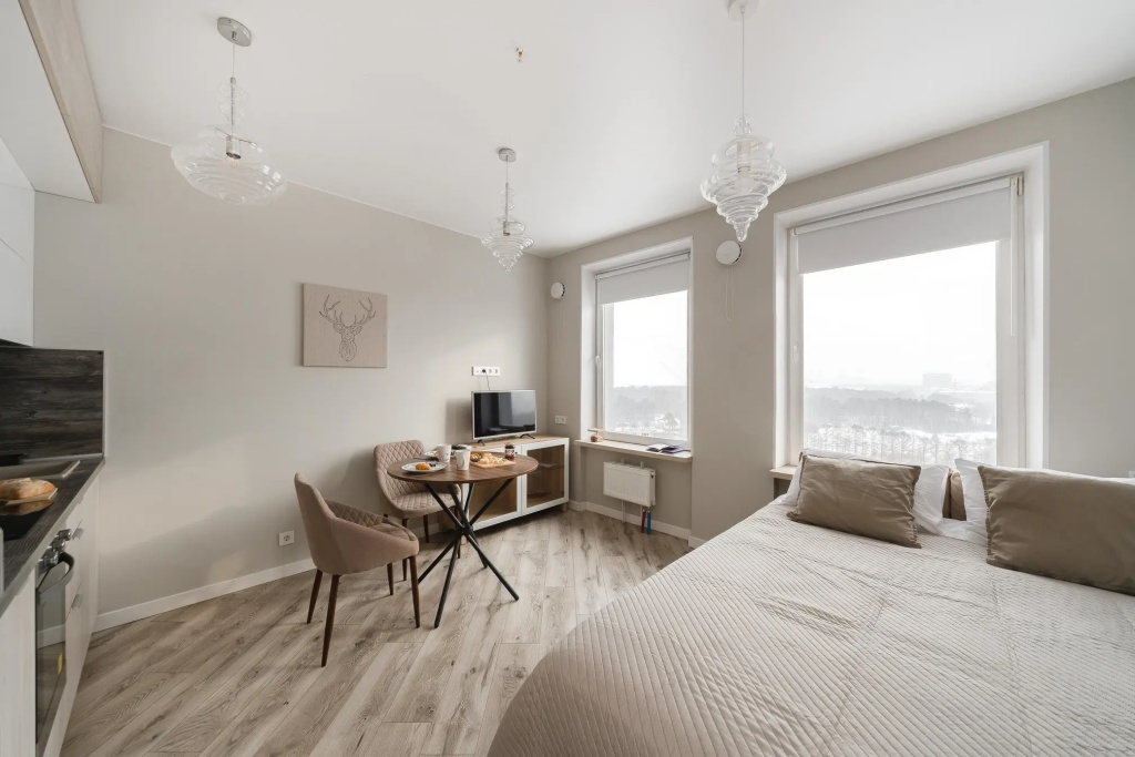 Апартаменты SMART LOFTS | Forest View на 13 этаже с видом на Останкинскую башню — фото