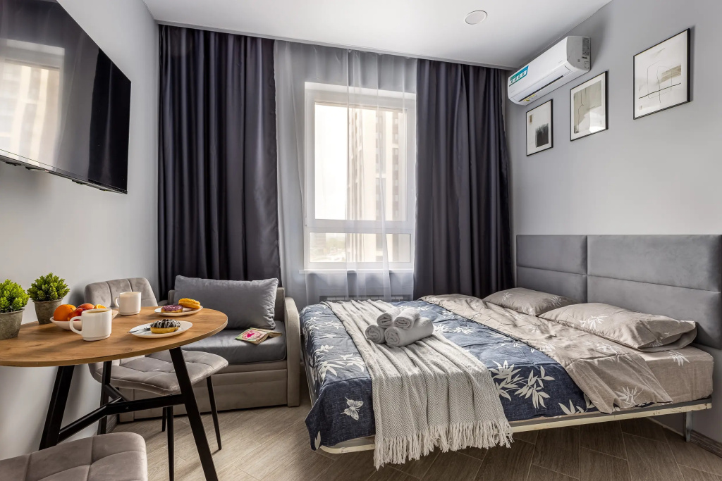 Апартаменты LikeHome life Спартак Движение Трехместная Студия с Кухней — фото
