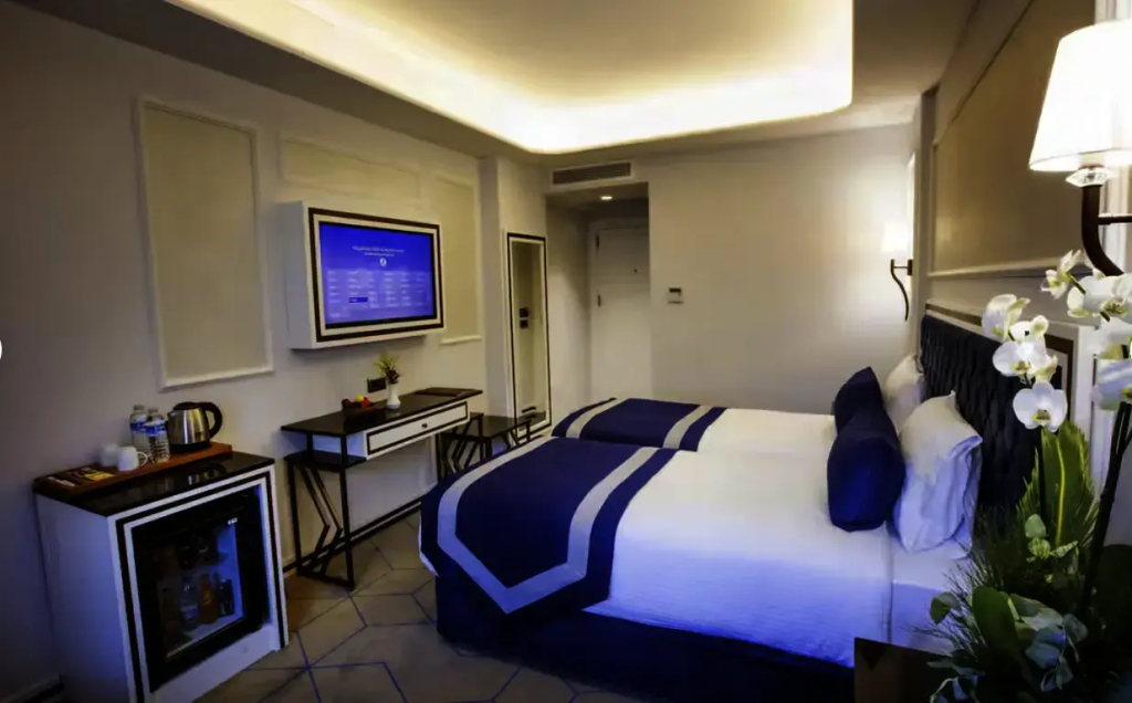 豪華雙人房，配有雙床