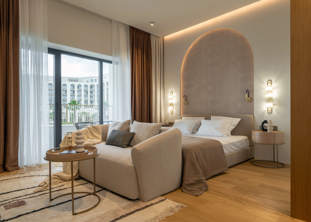 Апартаменты Марисоль Коллекция Роскошная однокомнатная резиденция в Mantera Residence с видом на бассейн — фото