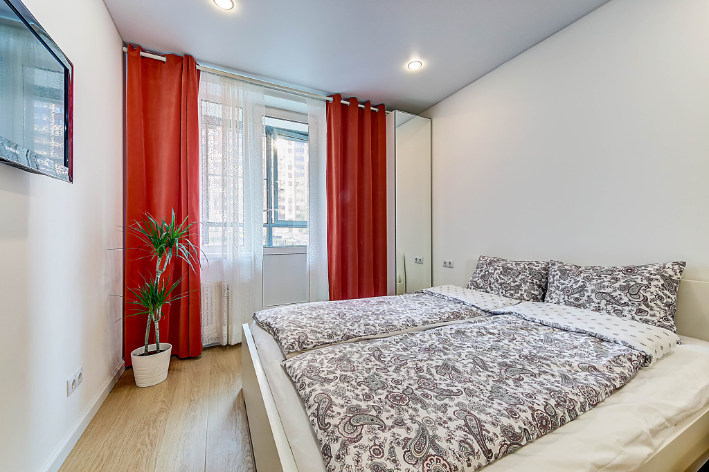 Апартаменты Red Blue Curtains Studio в Мурино