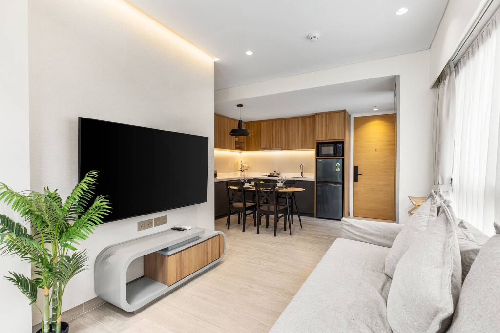 Апартаменты с 2 комнатами с балконом в Апарт-отель Laguna Lakeside BangTao by My Home Phuket