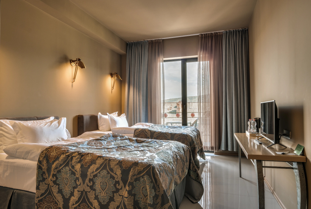 Standard Double room with balcony and with city view (twin beds)