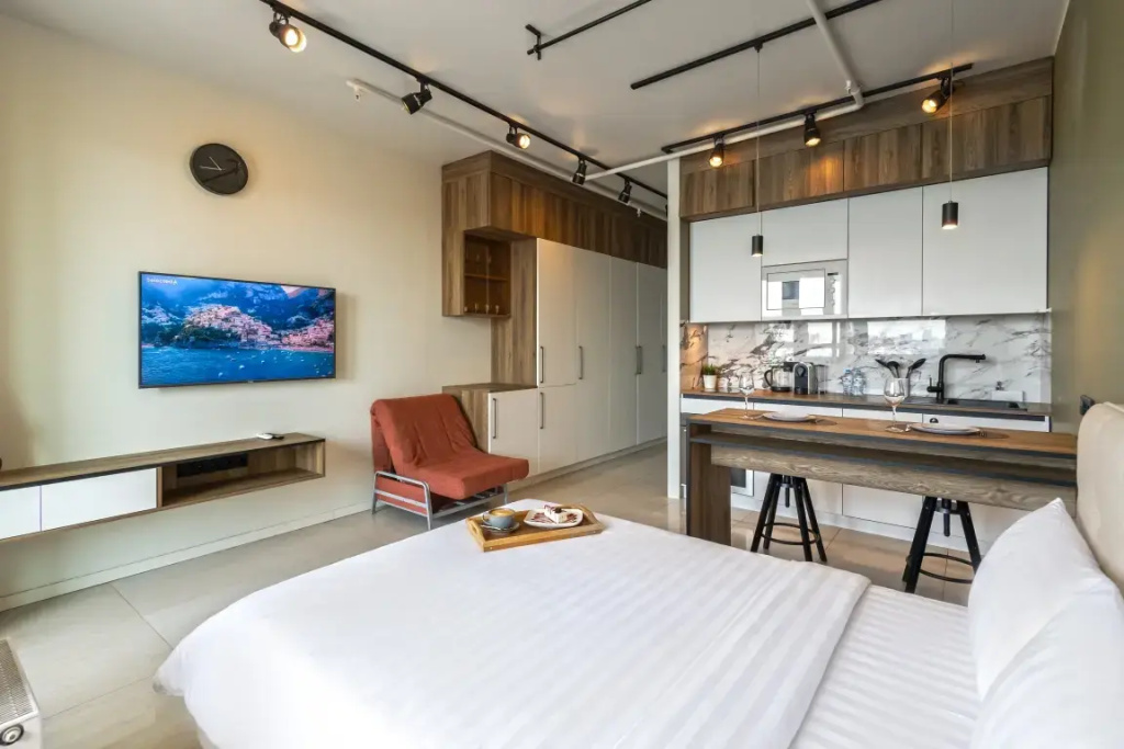 Отель Апартаменты Студия с Видом на Город Elite Apartments в Москве