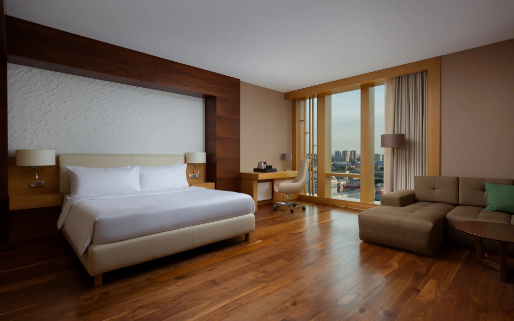 Voronezh Marriott Hotel Room Type - Double Junior Suite with city view full double bed