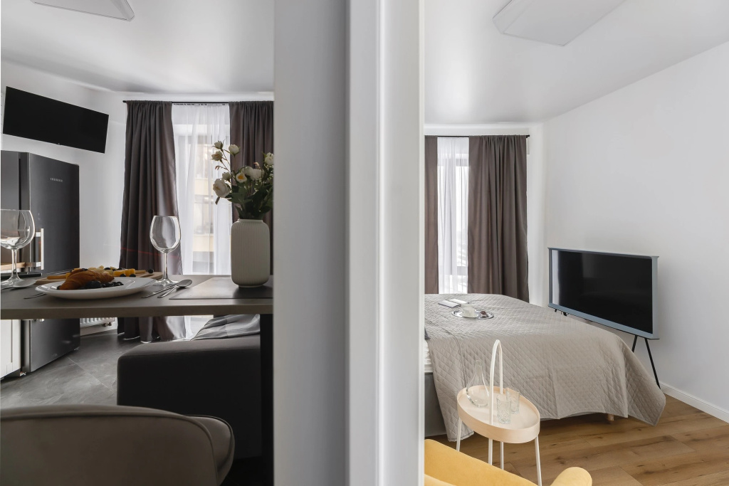 Апартаменты SMART LOFTS | Silver | С отдельной спальней в ЖК бизнес-класса у метро — фото
