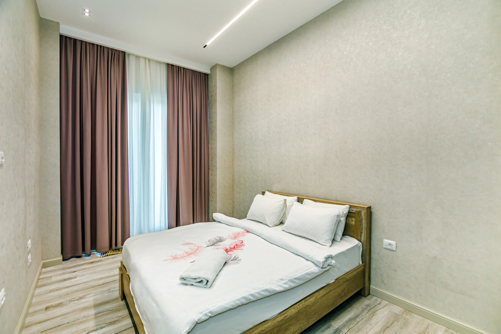 Апартаменты Deluxe с балконом и с красивым видом из окна в Апартаменты Luxury White in Nizami Street