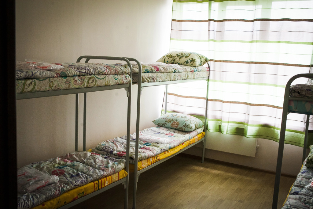 Bed in Dorm (female dorm) with view