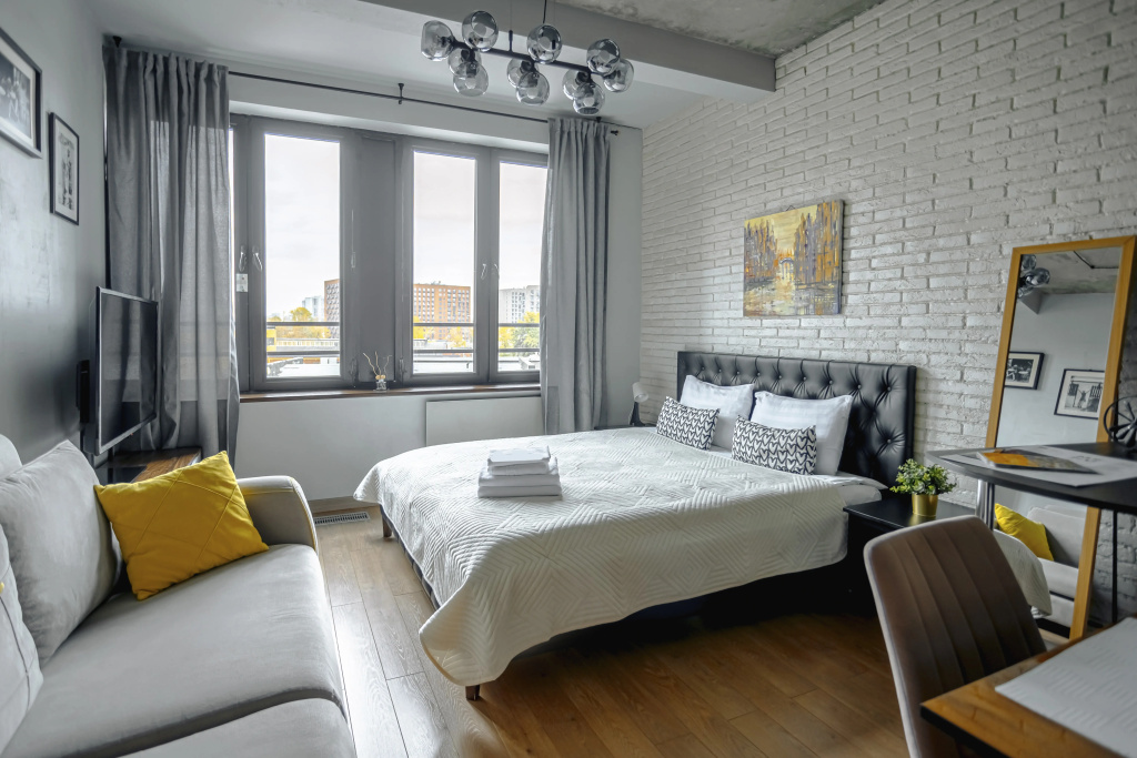 Апартаменты Lalapart London Loft просторная студия 38м в ЖК Савеловский Сити — фото