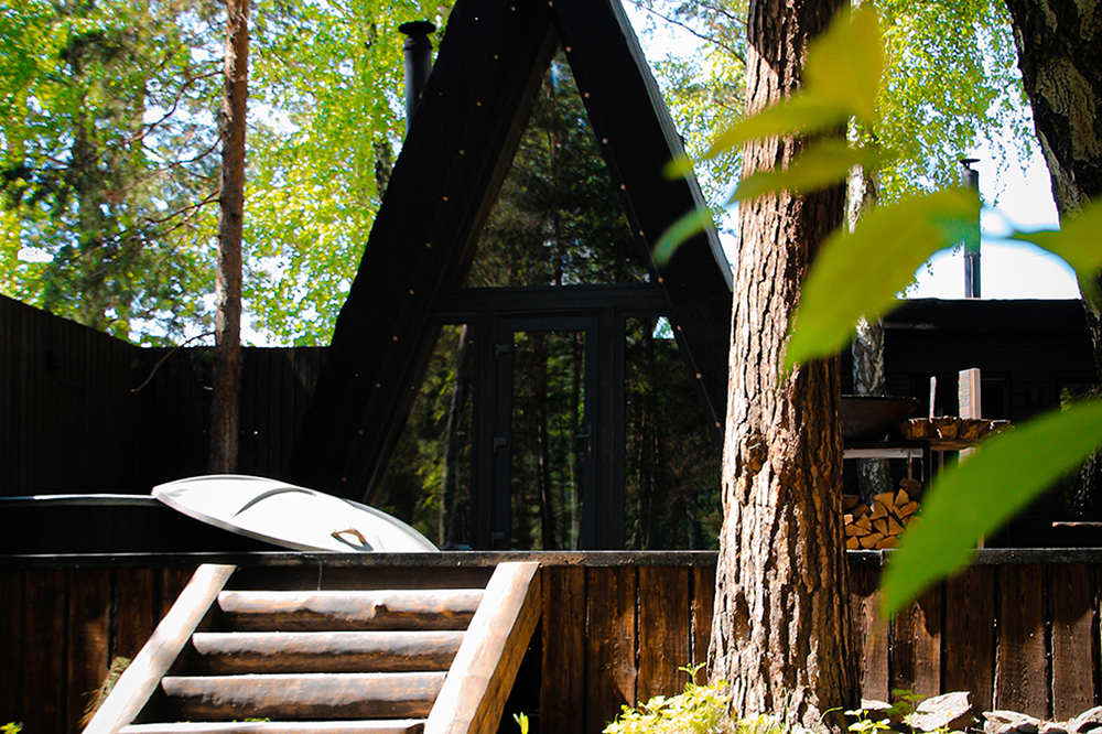 Шале с балконом в Shalash and Forest