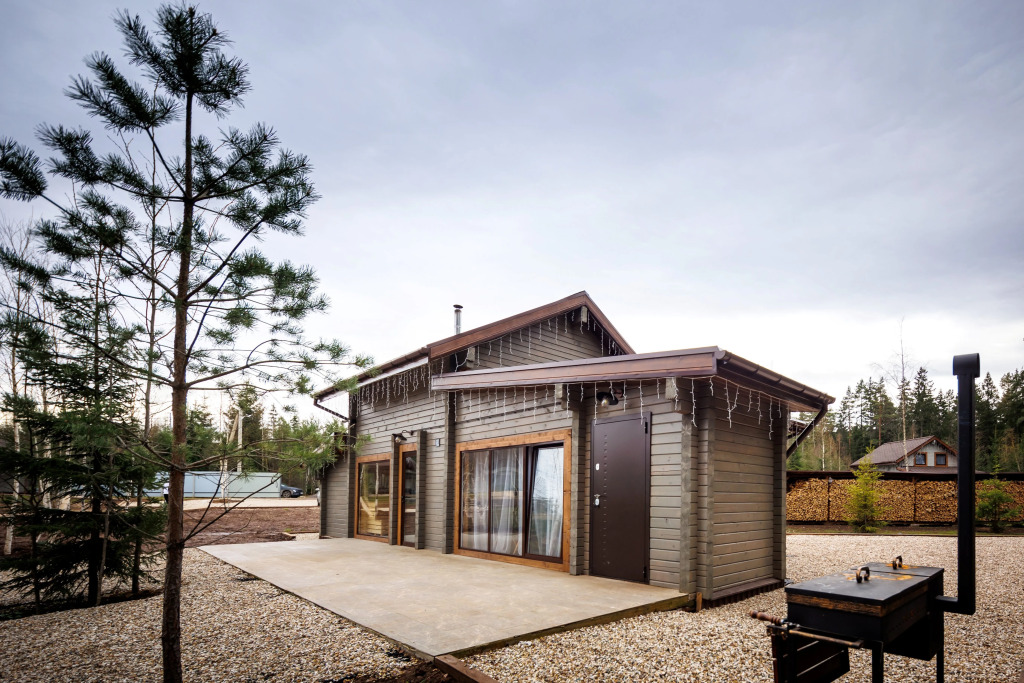 Двухместный коттедж c 1 комнатой двуспальная кровать в Винни-Вилла