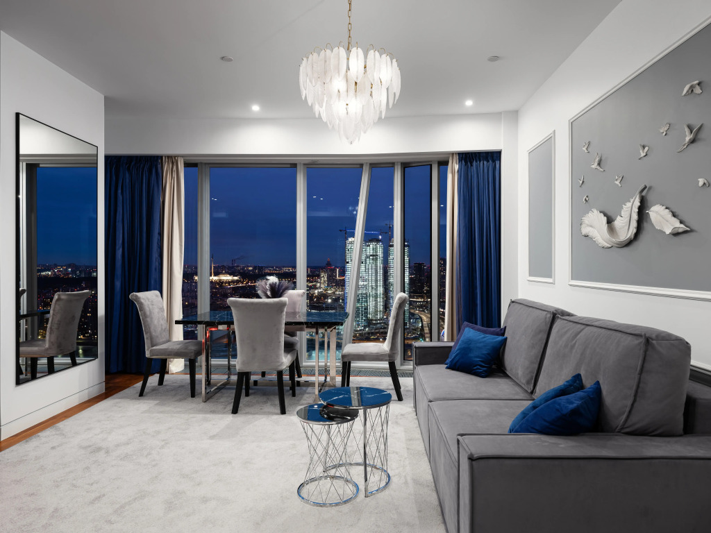 Апартаменты Люкс с камином Башня ОКО Москва-сити (вид на город) - фото 4