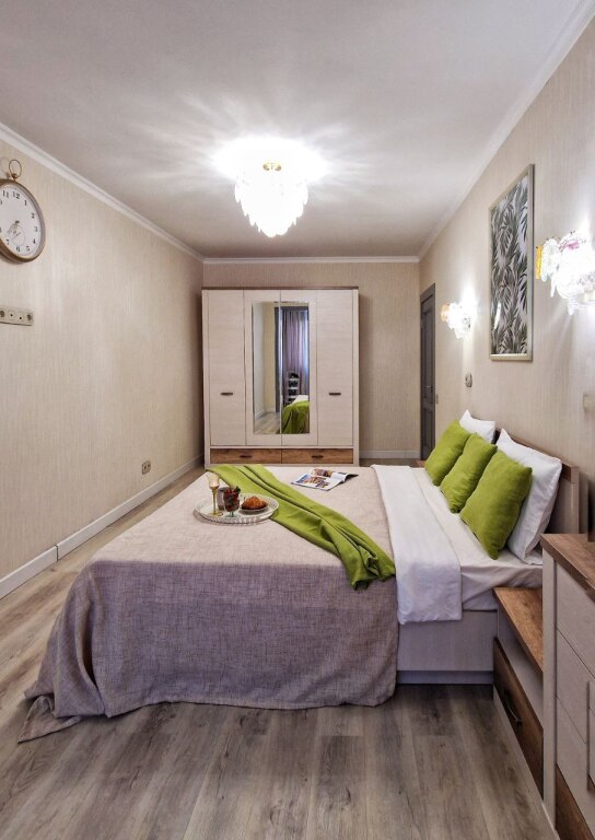 Двухместные апартаменты с красивым видом из окна двуспальная кровать в Travel`s Apart