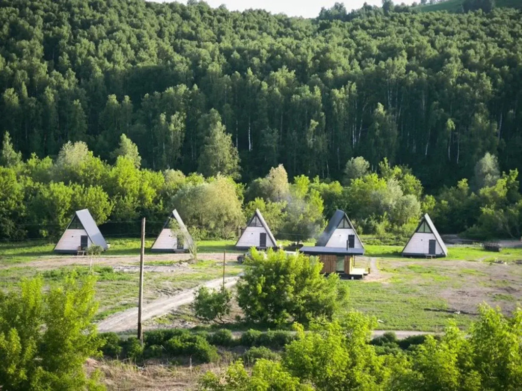 Шале двухэтажный А-фрейм с панорамным остеклением и террасой - фото 21