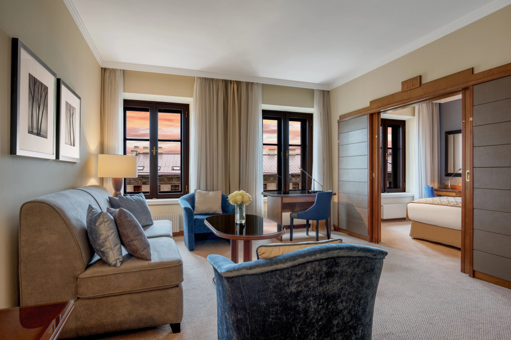 Corinthia Hotel Room Type - Double Suite with city view full double bed