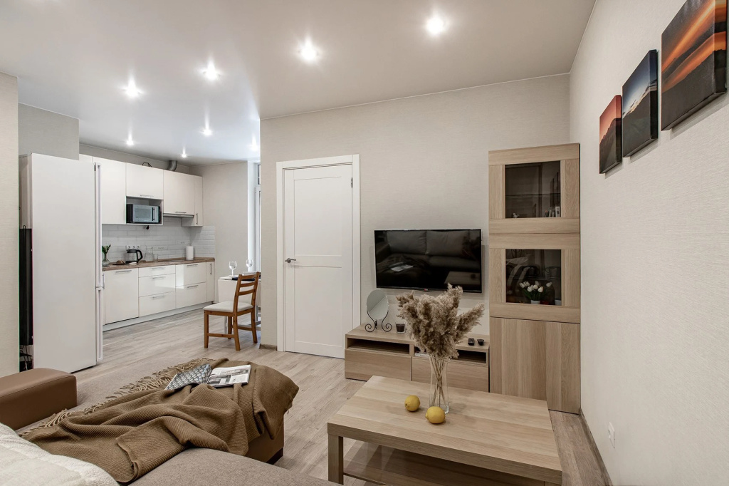 Квартира Piter Apartments евродвушка Солнечные в ЖК Времена Года — фото