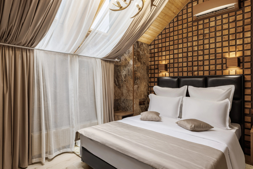 Stellar Collection Chalet Krasnaya Polyana Room Type - Double Attic Junior Suite full double bed