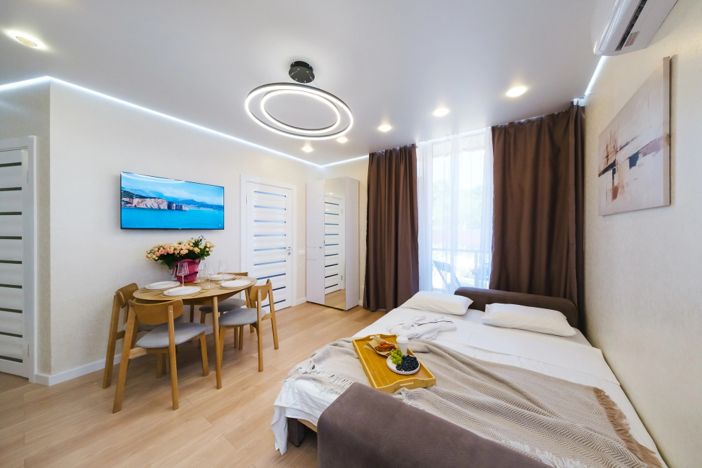 Отель Апартаменты Green Palace 6 С Подогреваемым Бассейном Круглый Год в Сочи