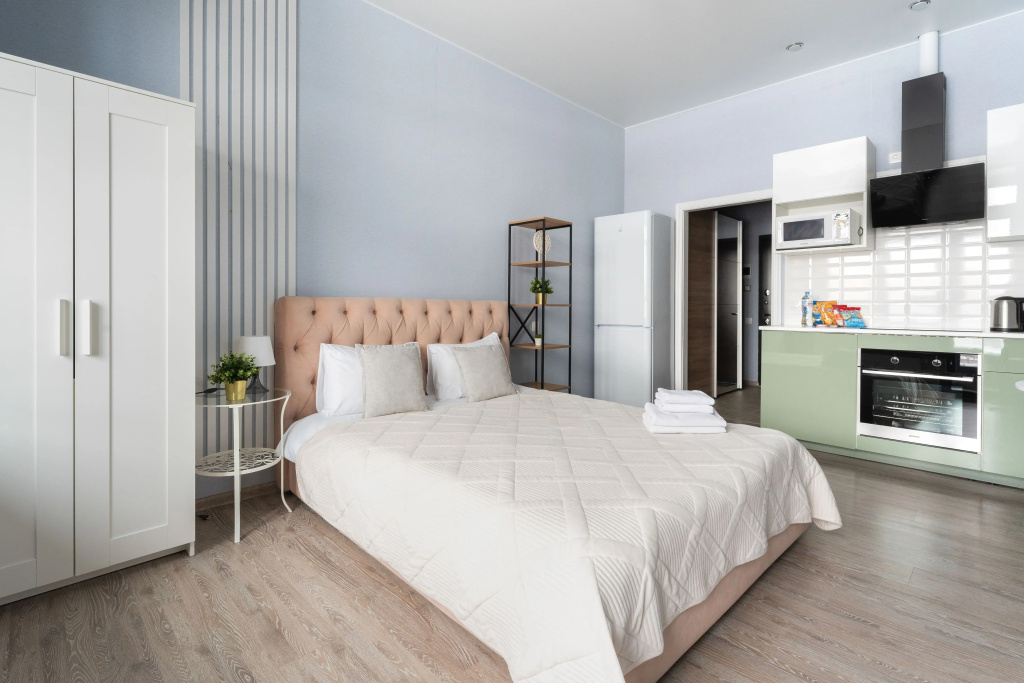 Апартаменты Lalapart Aquamarine с балконом у метро Дмитровская — фото