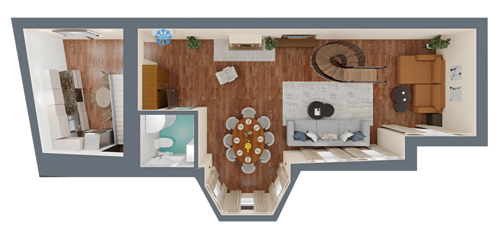 Отель Квартира GM Apartments Шикарная двухуровневая у Арбата в Москве