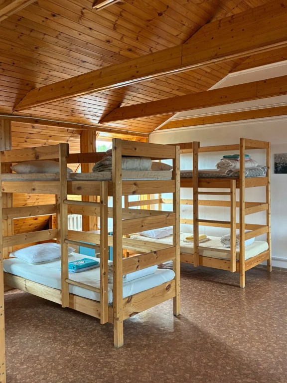 Bed in Dorm Attic with view