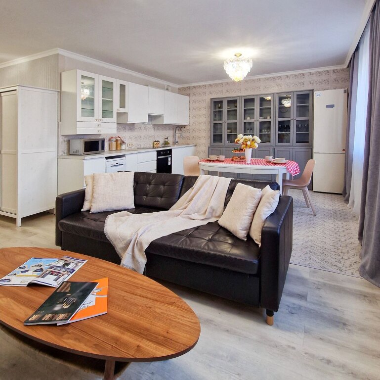 Двухместные апартаменты с красивым видом из окна двуспальная кровать в Travel`s Apart