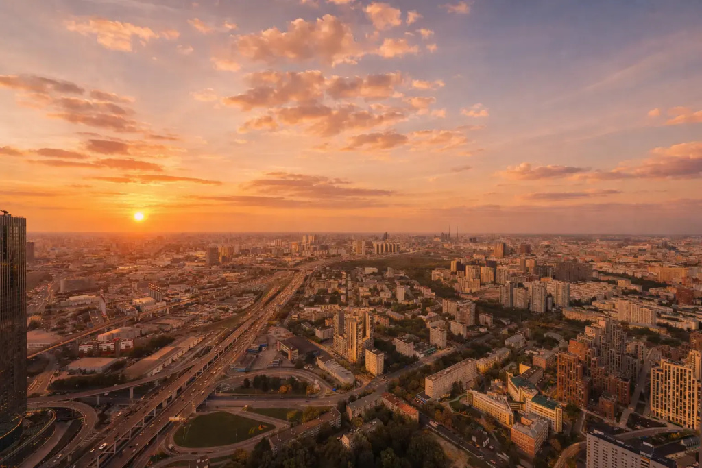 Апартаменты Sky City Moscow 59 этаж! Редкий вид на город! Интерьер нежный как лакомка! — фото