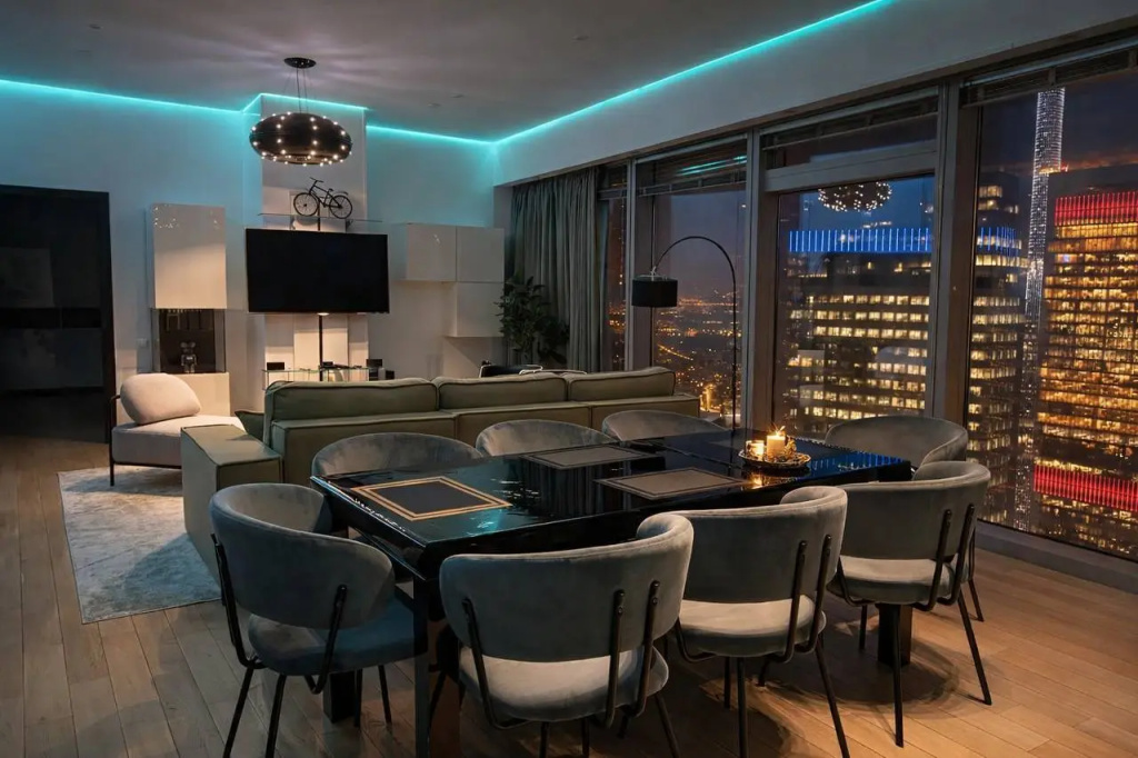 Апартаменты Sky City Moscow 51 Этаж с Видом на Башни