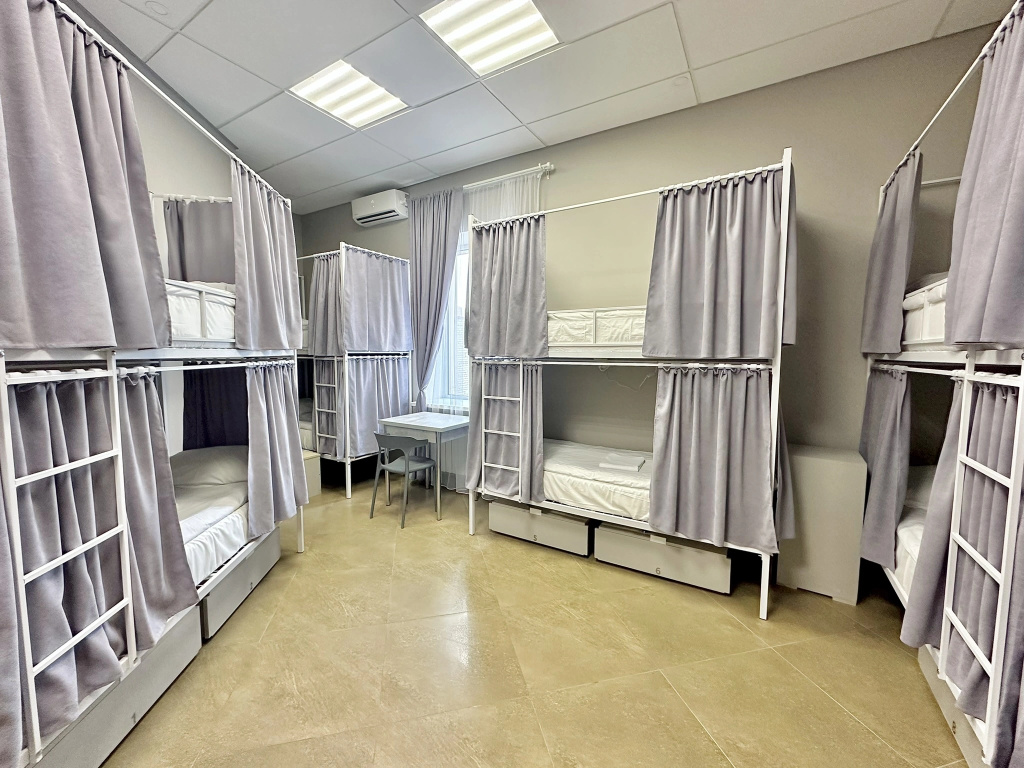 Bed in Dorm (male dorm) with view