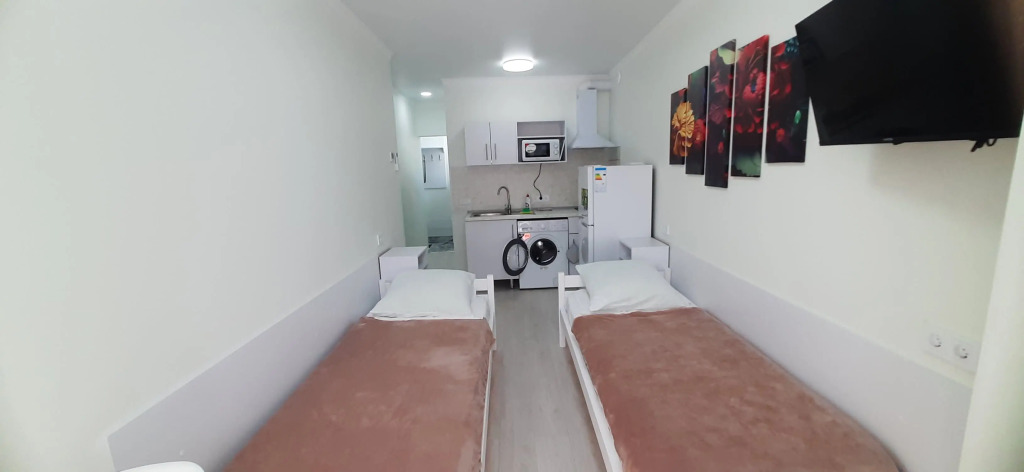 Двухместная студия с красивым видом из окна двуспальная кровать в Ностальгия