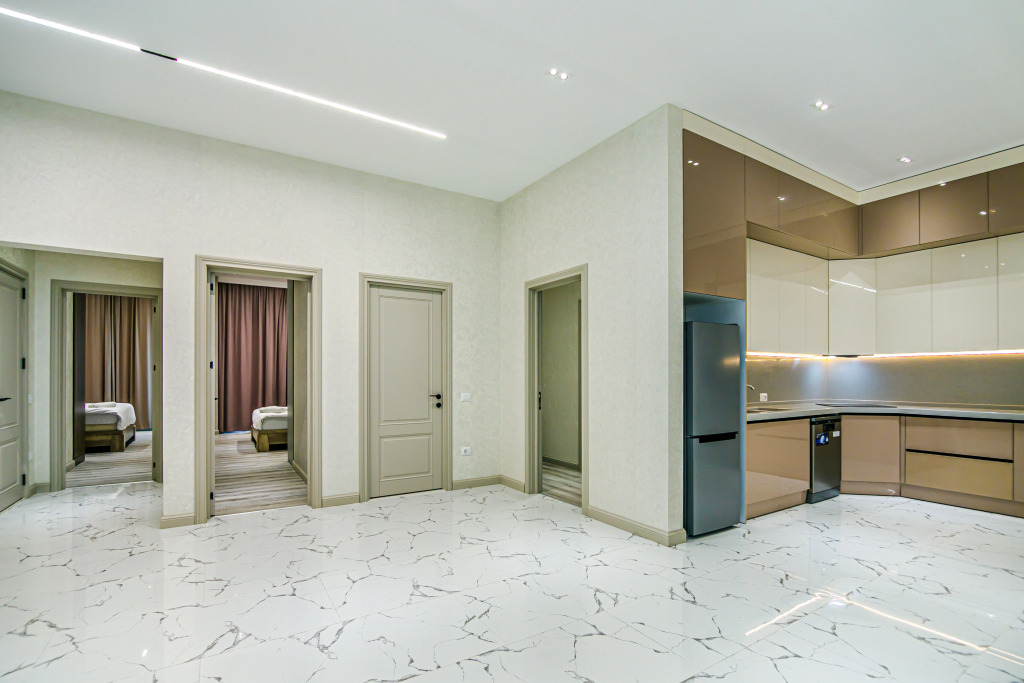 Апартаменты Deluxe с балконом и с красивым видом из окна в Апартаменты Luxury White in Nizami Street