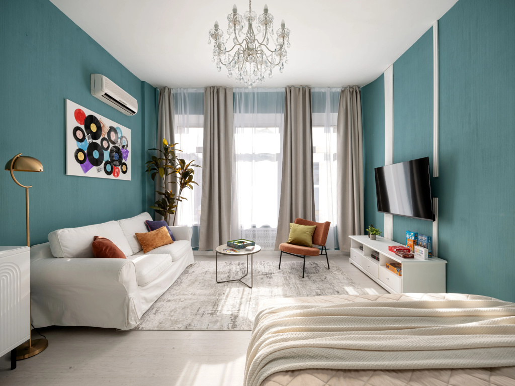 Отель Квартира GM Apartments c Панорамным Видом на Арбат и Высотку Мид в Москве