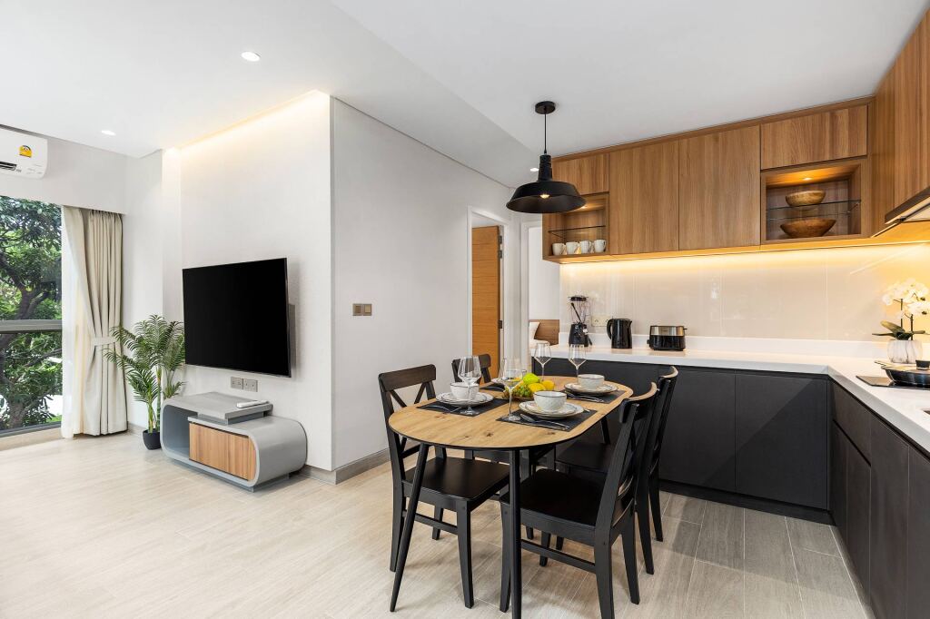 Апартаменты с 2 комнатами с балконом в Апарт-отель Laguna Lakeside BangTao by My Home Phuket