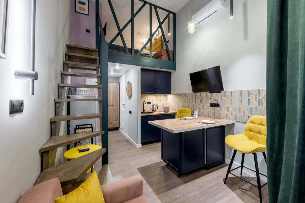 Апартаменты InHome24 Стильные двухуровневые апартаменты HomeCity — фото