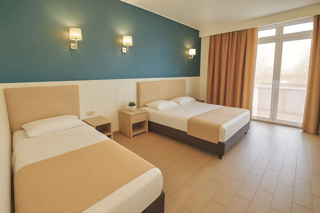 Comfort Triple room with balcony and beachfront