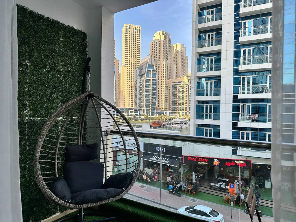 Marina Canal Studio New Walk to JBR Beach Flat
