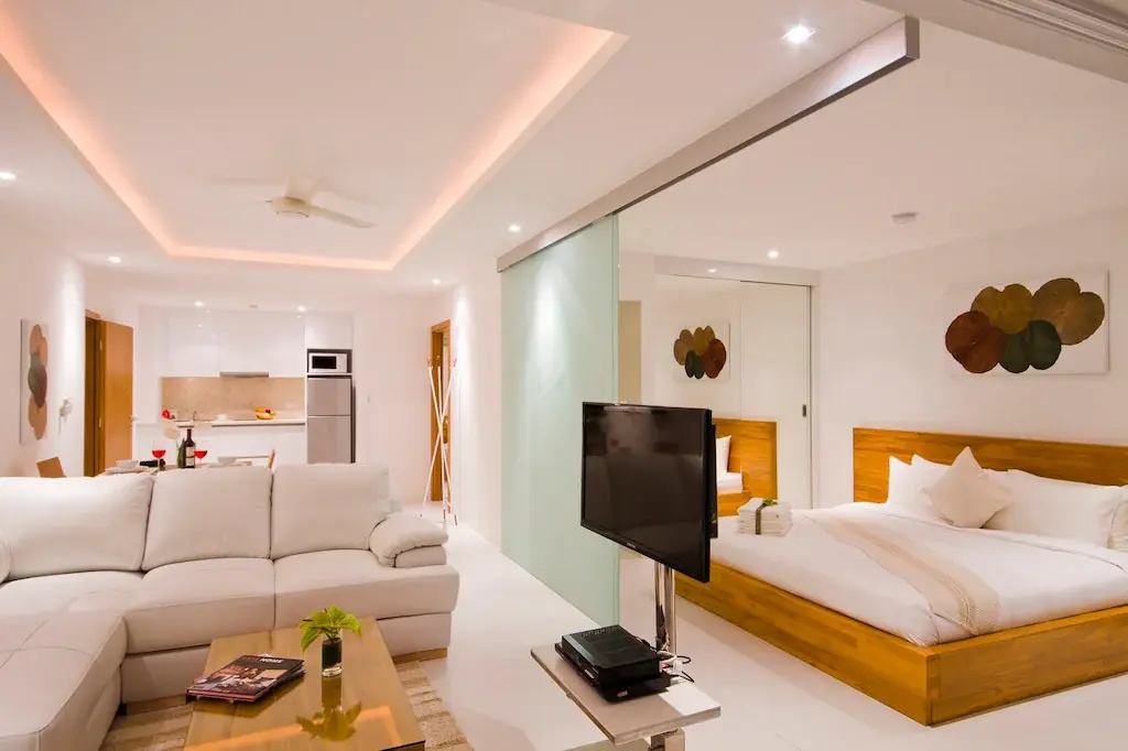 1 Bedroom Terrace Double Suite with balcony and with sea view (full double bed)