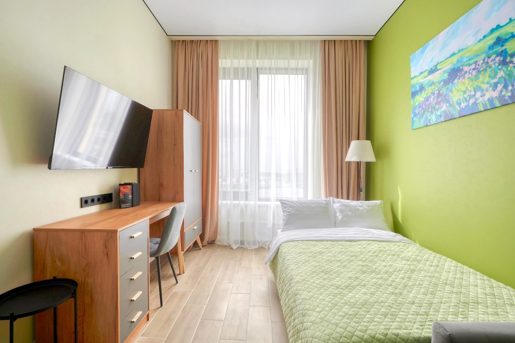 Apart-hotel Winterfell Streshnevo Room Type - Double Apartment with panoramic view full double bed