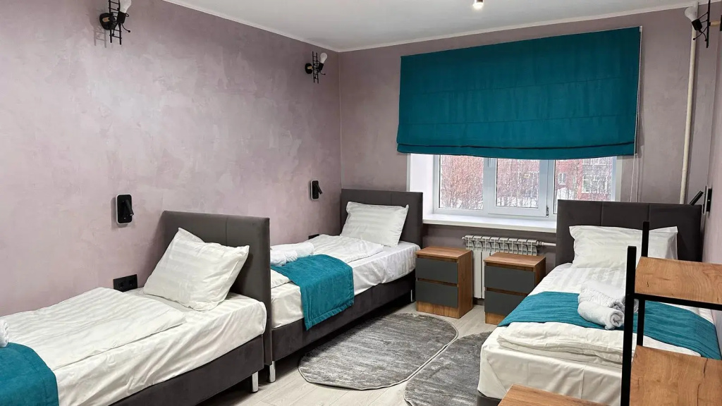 Bed in Dorm with city view